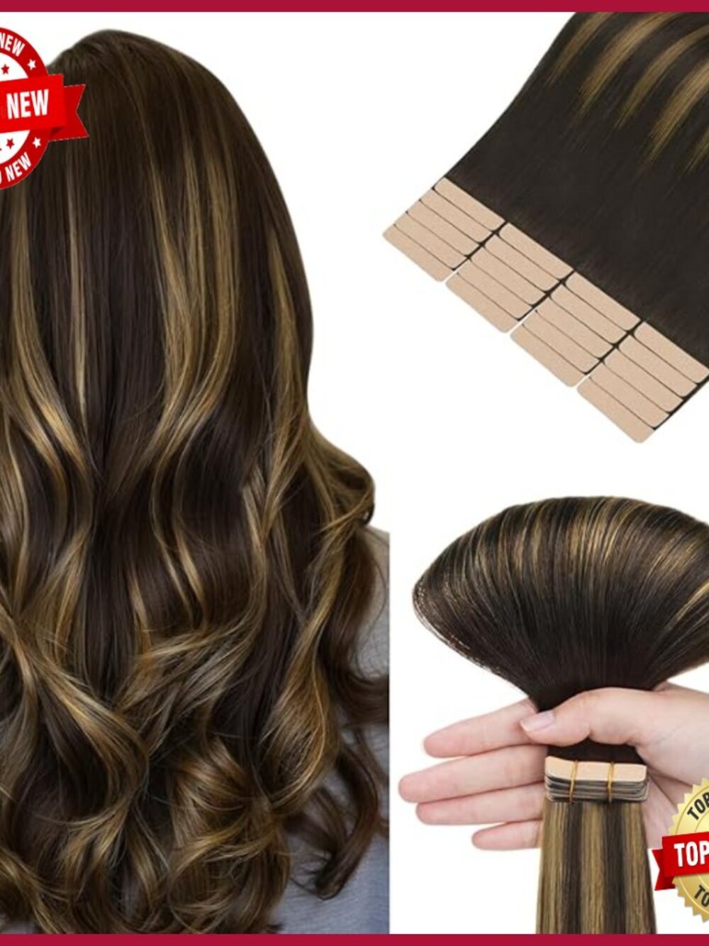 22 Inch Tape In Hair Extensions Real Human Hair 20 Pieces Straight Remy